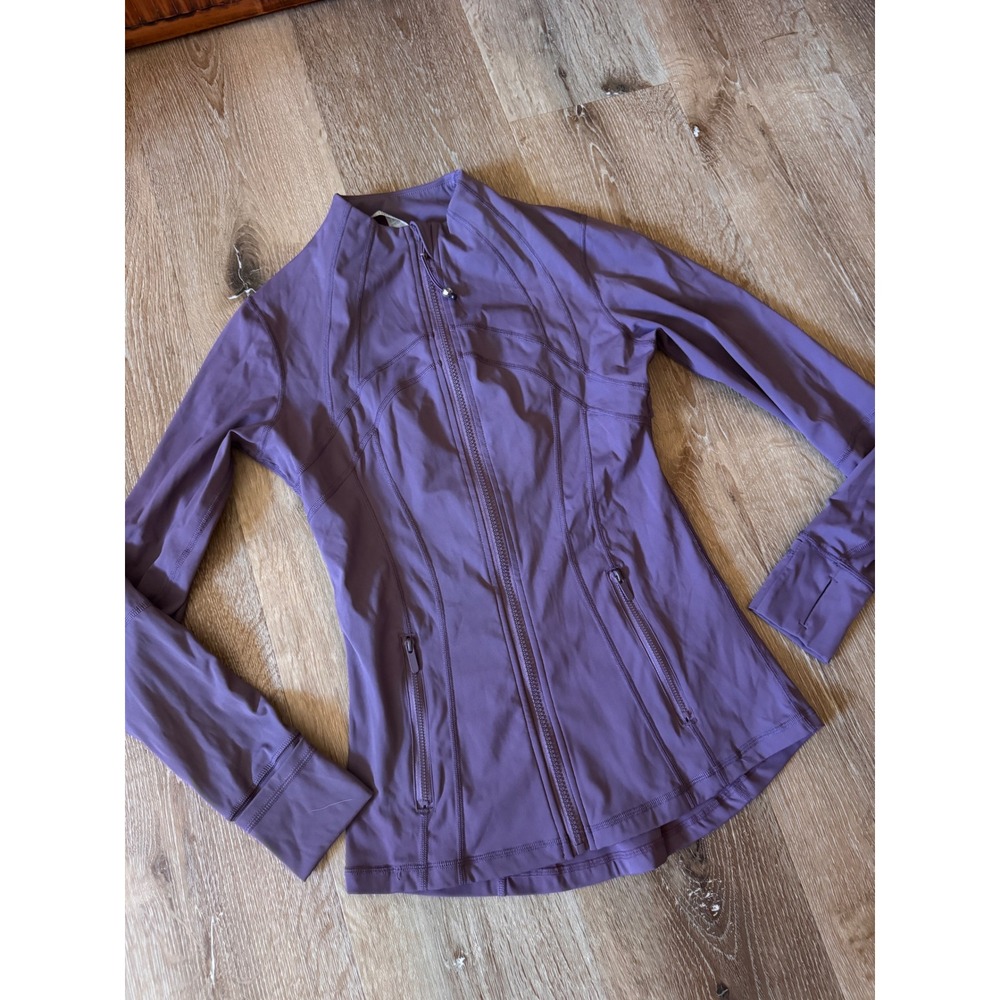 Lululemon Define Jacket Purple Luon Full Zip Yoga Layer Size 2